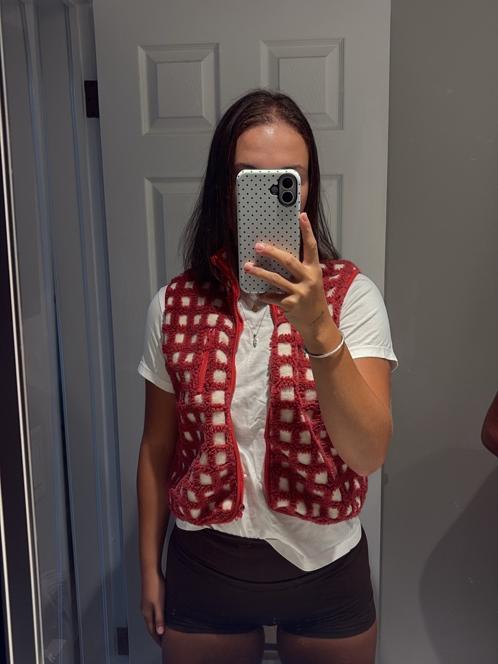 Red & White Checkered Vest